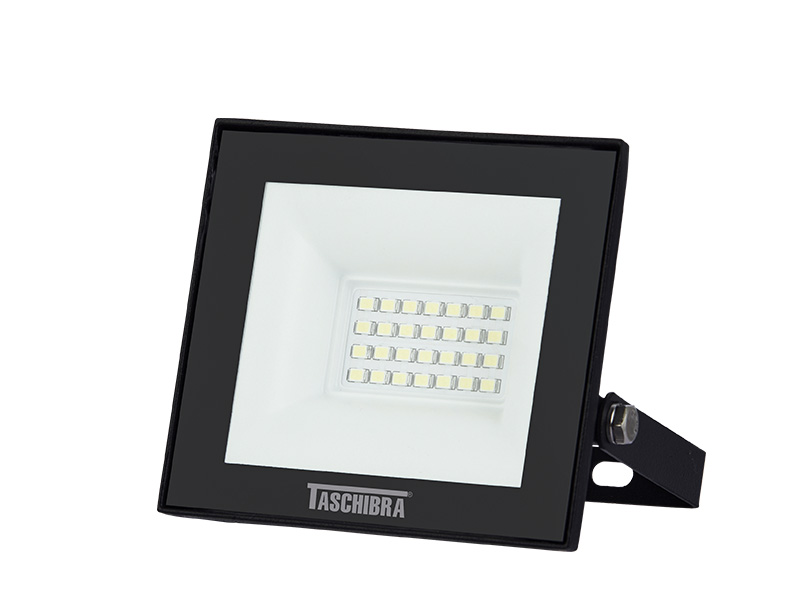 REFLETOR TR LED 30W SLIM 3000K PRETO