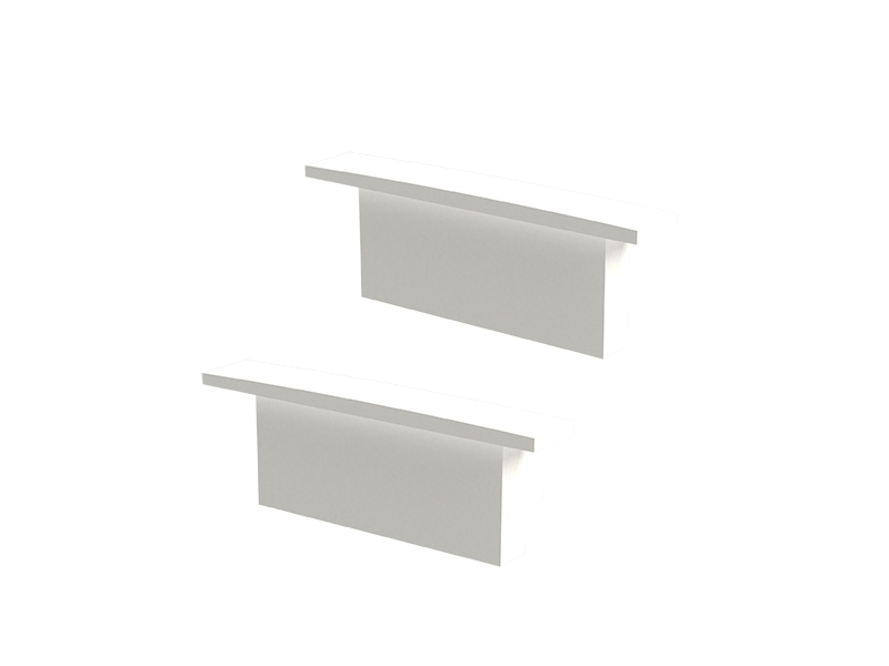 ACESSÓRIOS PERFIL VERTEX 24X9 TAMPA / PRESILHA EMB BRANCA