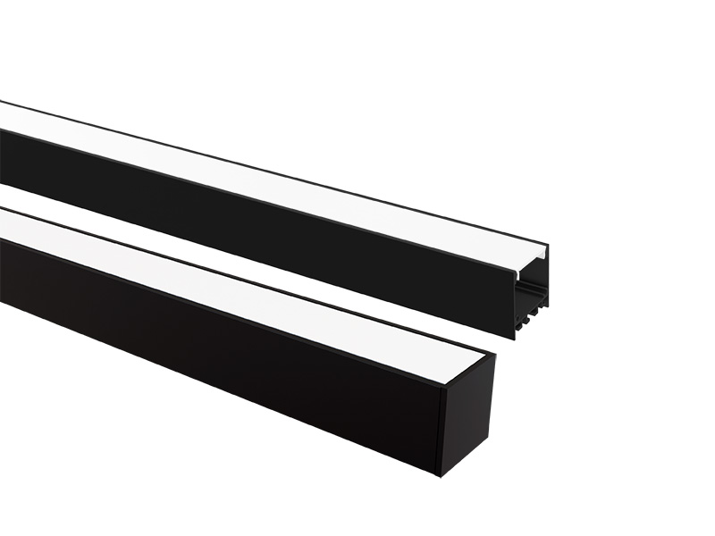 PERFIL LED TASCHIBRA SPIRE 35X35 SOBREPOR 35X35X1000mm PRETO FOSCO