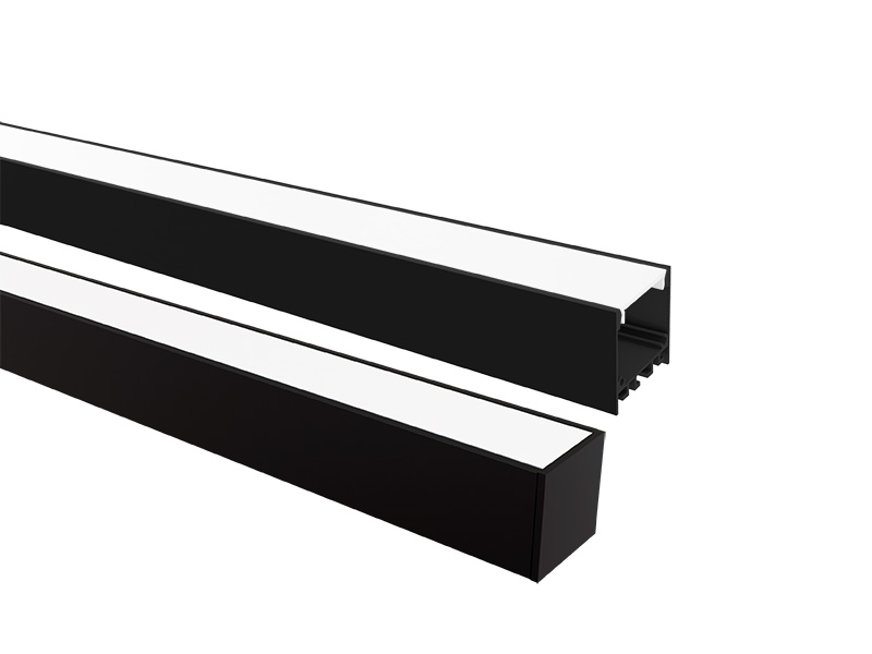 PERFIL LED TASCHIBRA SPIRE 35X35 SOBREPOR 35X35X3000mm PRETO FOSCO