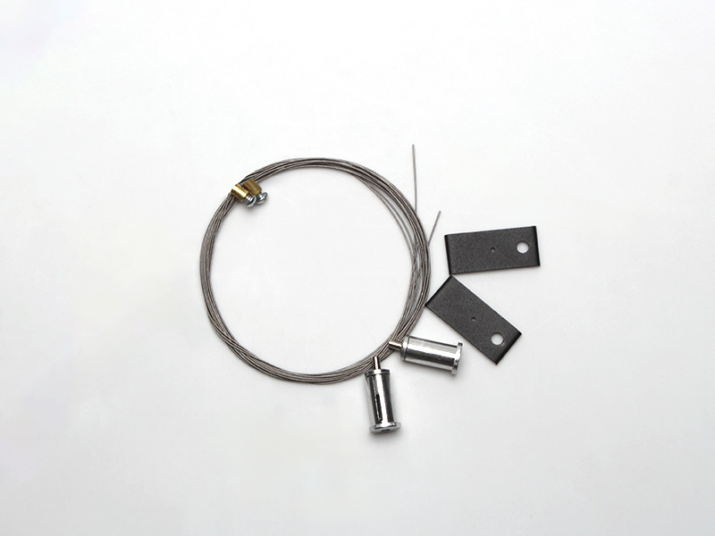 KIT PENDENTE 2M PARA PERFIL ZENITH 50X50 DE 1M E 2M PRETO FOSCO