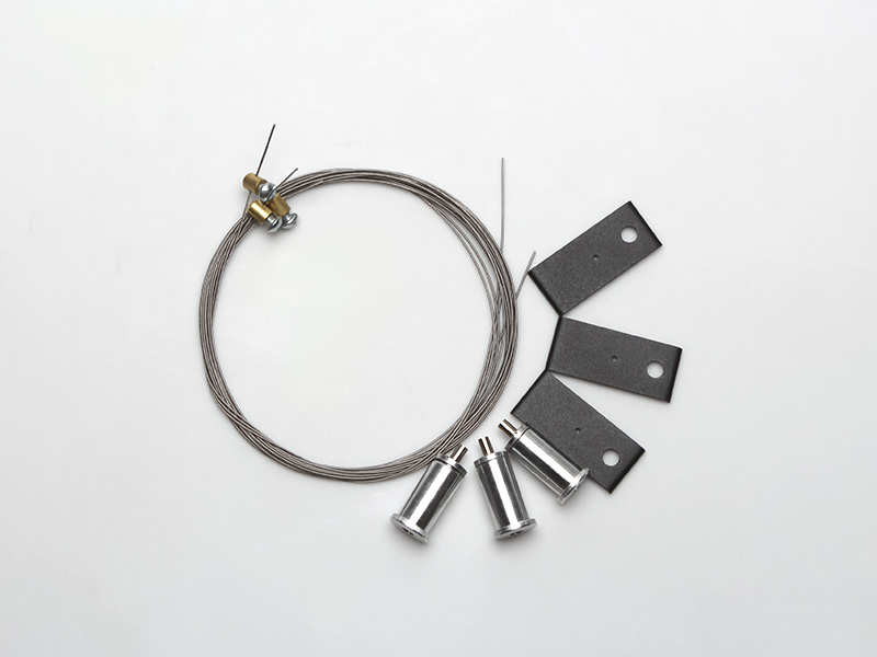 KIT PENDENTE 2M PARA PERFIL ZENITH 50X50 DE 3M PRETO FOSCO