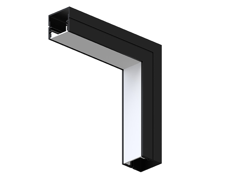 EMENDA L APEX 24x23 TETO/PAREDE PRETO FOSCO