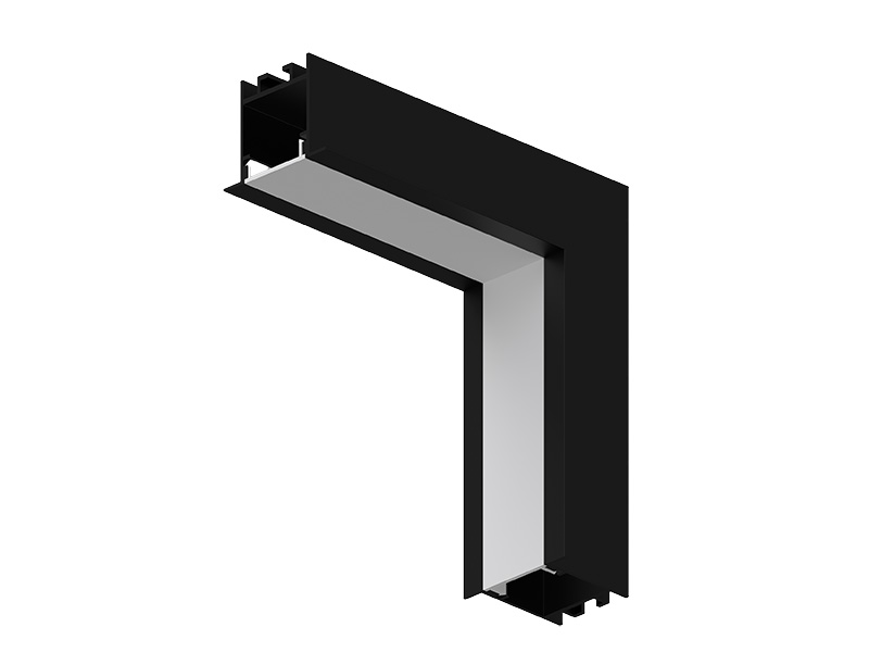 EMENDA L APEX 35x28 TETO/PAREDE PRETO FOSCO