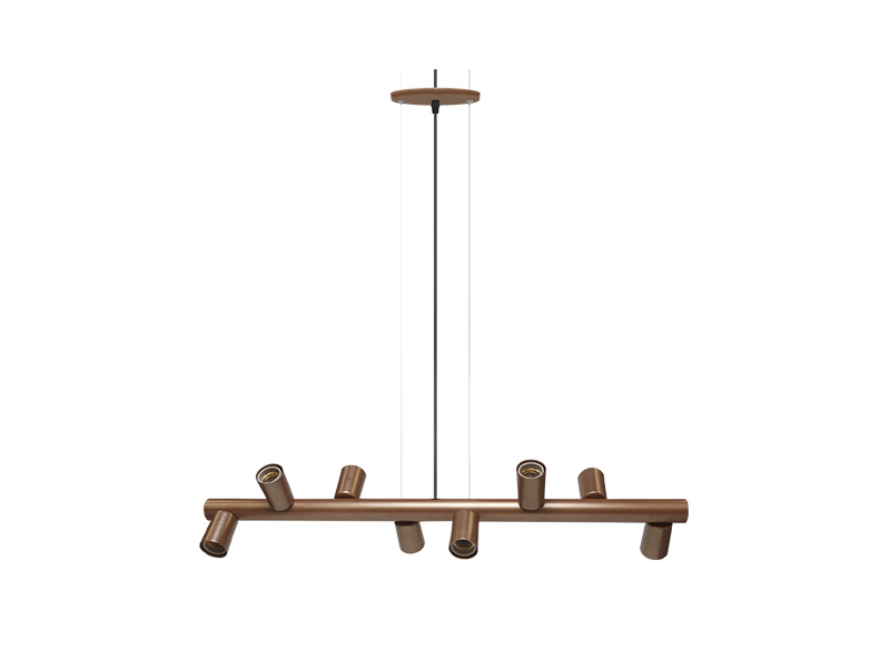 PENDENTE TASCHIBRA AMORA 8XE27 COBRE