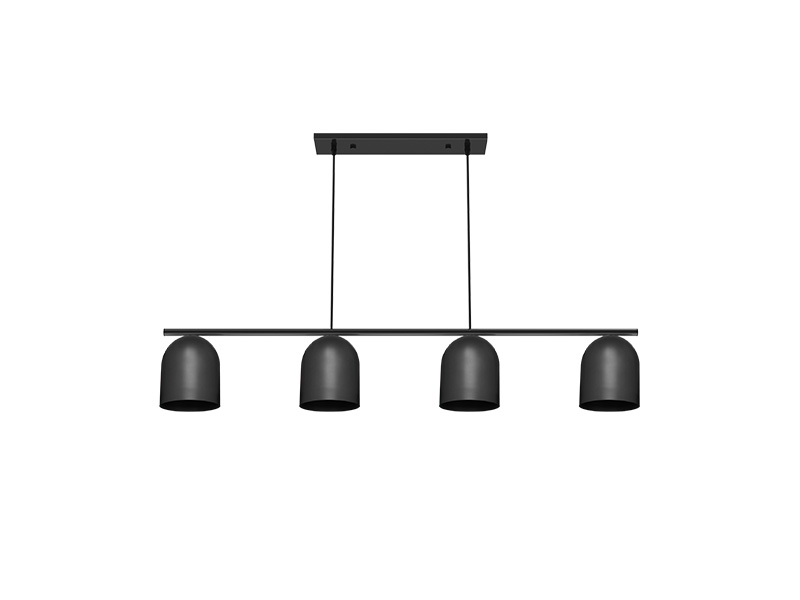 PENDENTE TASCHIBRA FOLK 4XE27 PRETO FOSCO