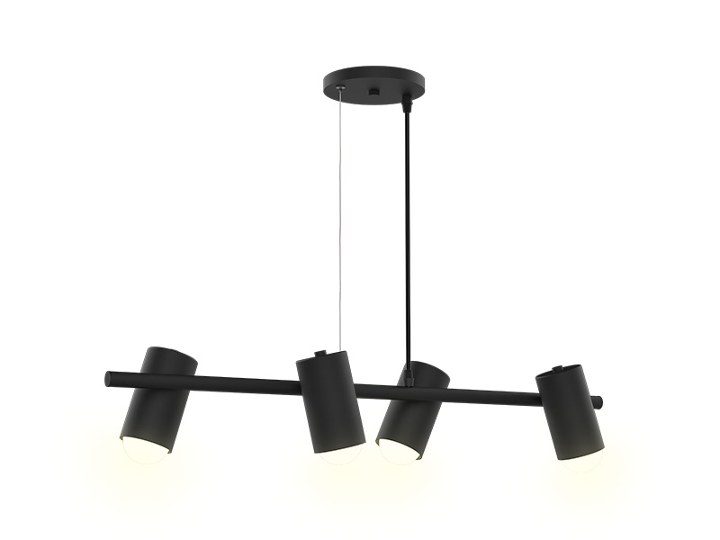 PENDENTE TASCHIBRA FOCCUS 4XE27 PRETA