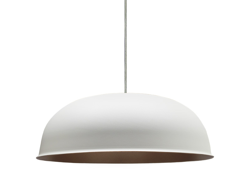 PENDENTE TASCHIBRA WHITE FESTIVAL 1XE27 BRANCO F.+ COBRE