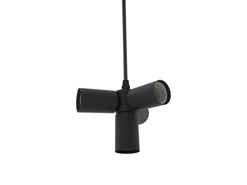 PENDENTE TASCHIBRA NICK 4XE27 PRETO FOSCO