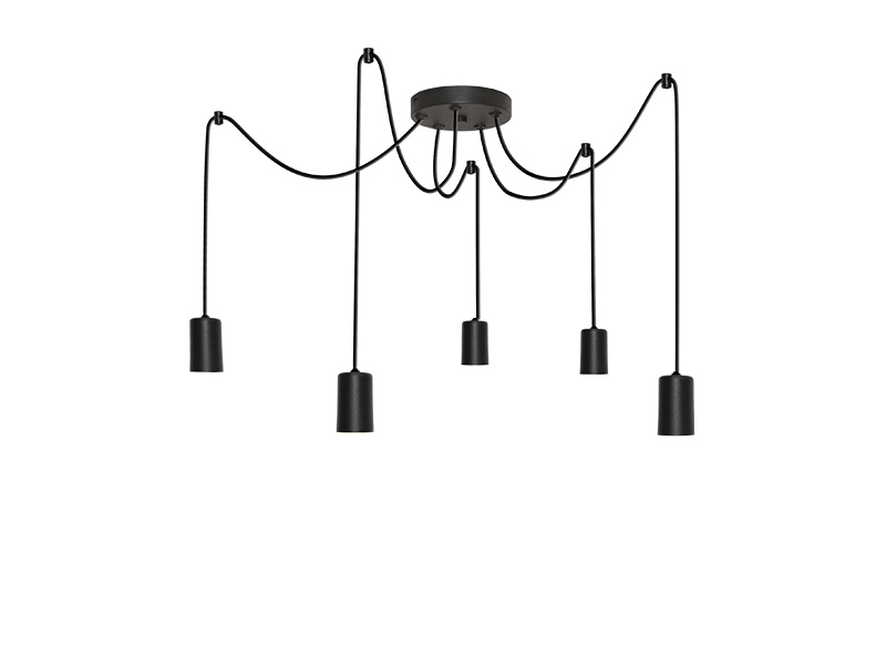 PENDENTE TASCHIBRA TEARS 5XE27 PRETA