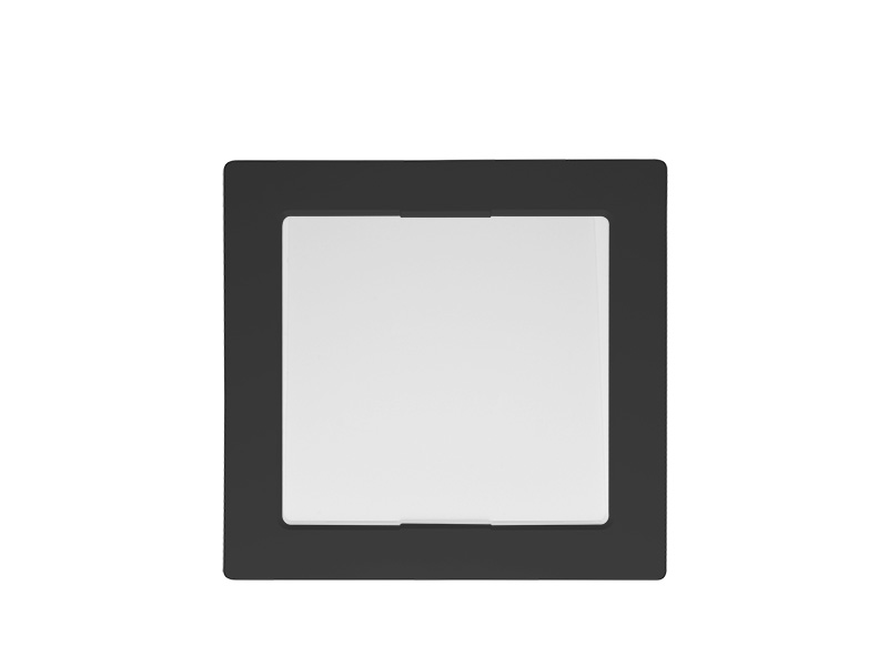 PAINEL LED 12W LYS QUADRADO EMBUTIR PRETO 4000K