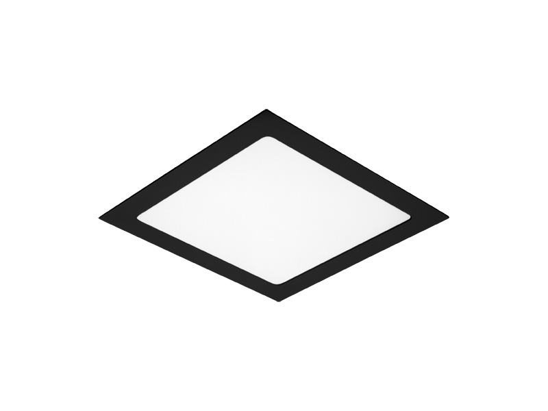 PAINEL LED 18W LYS QUADRADO EMBUTIR PRETO 6500K