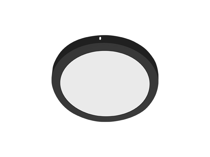 PAINEL LED 18W LYS REDONDO SOBREPOR PRETO 6500K