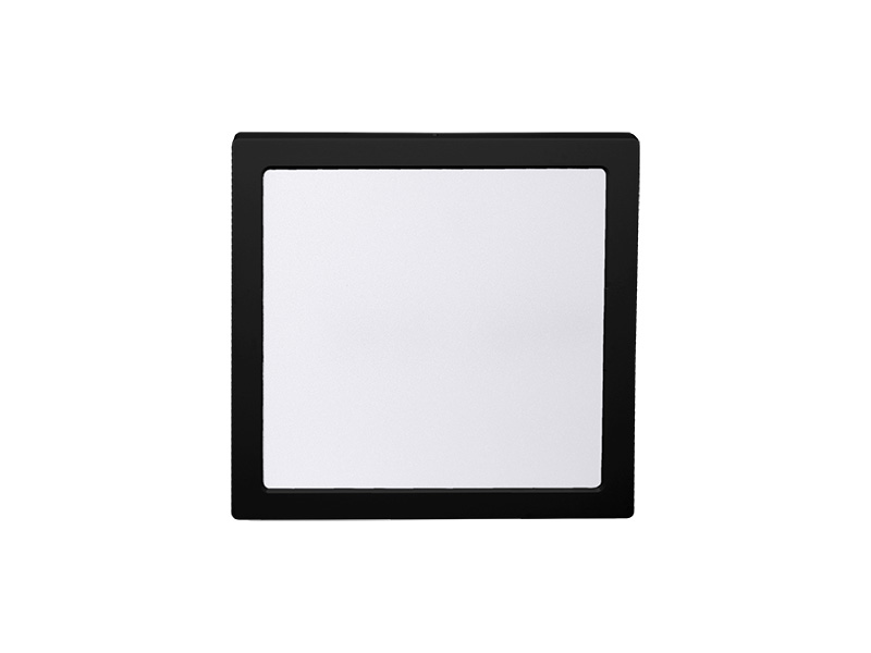 PAINEL LED 12W LYS QUADRADO SOBREPOR PRETO 3000K