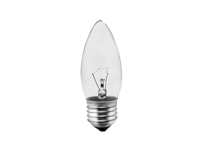 LÂMPADA INCANDESCENTE VELA LISA CLARA 25W 127V E27
