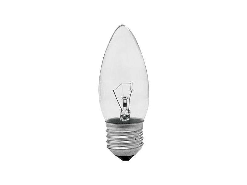 LÂMPADA INCANDESCENTE VELA LISA CLARA 40W 220V E27