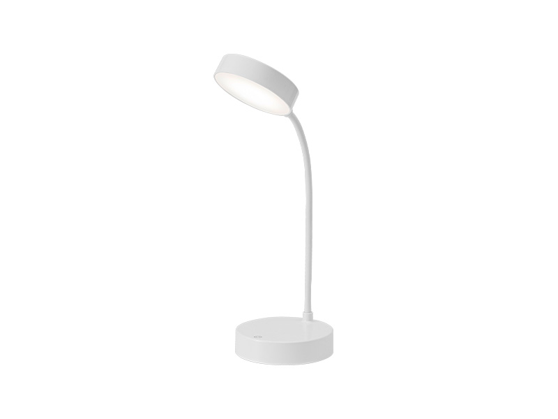 LUMINÁRIA DE MESA LED TASCHIBRA PUCK RECARREGÁVEL BRANCO