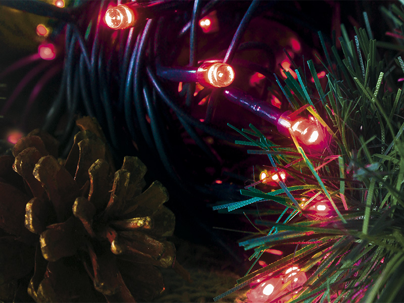 CORDÃO LUM 96 LEDS 8F ISOL VD 220V VERMELHO