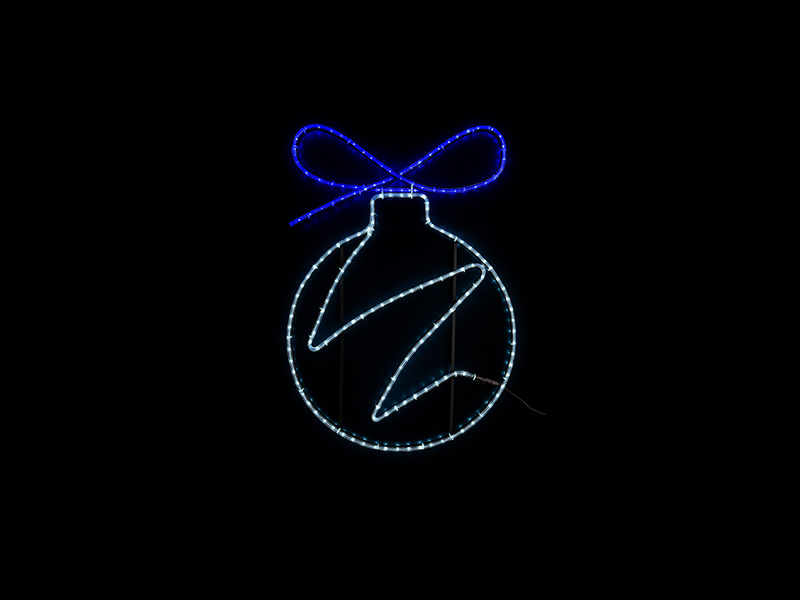 ARMAÇÃO LUMINOSA LED BOLA DECORADA 65x88cm 18W 127V UNICA