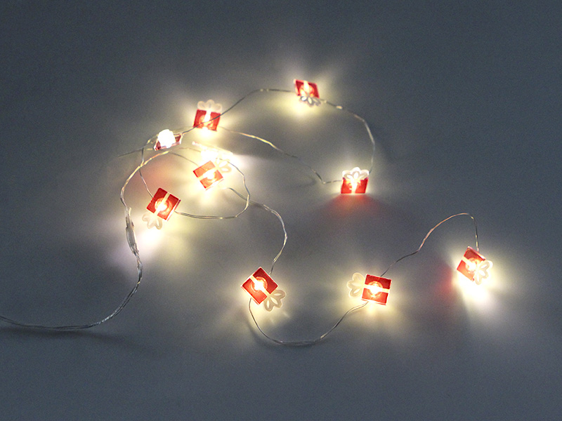 CORDÃO LUMINOSO TASCHIBRA 10 LEDS PRESENTES PILHA 3000K