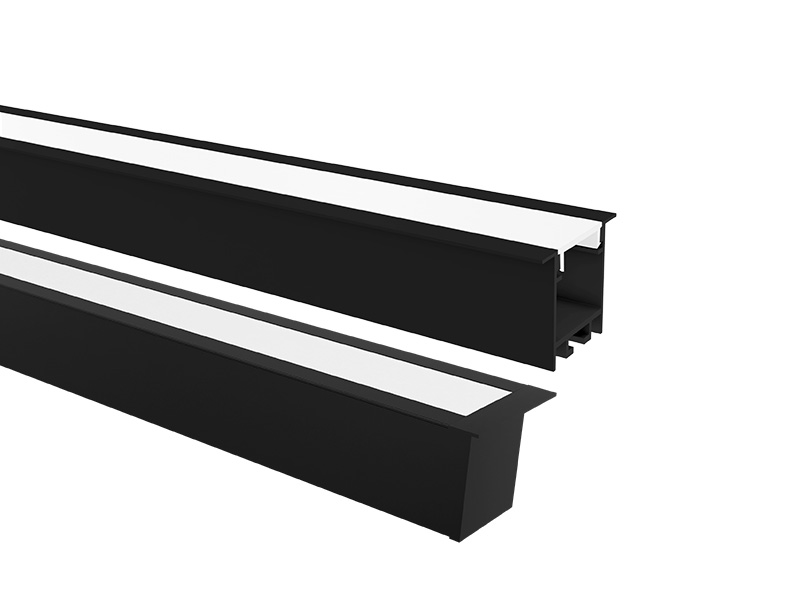 PERFIL LED TASCHIBRA APEX 35X28 EMBUTIR 28X35X3000mm PRETO FOSCO
