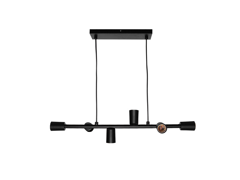 PENDENTE TASCHIBRA BUDS 6XE27 PRETO FOSCO