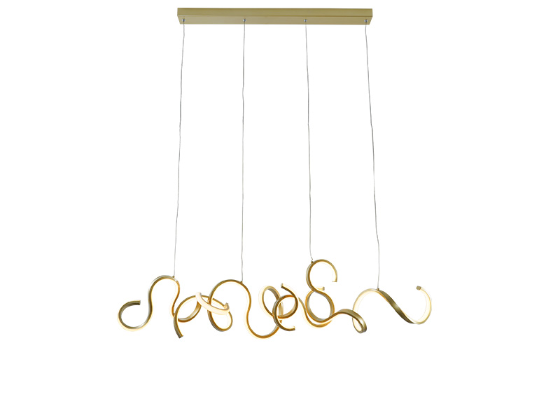 PENDENTE LED TASCHIBRA TORONTO 3000K 60W OURO FOSCO