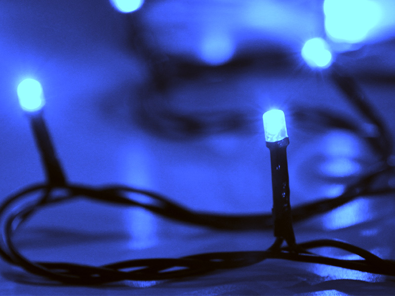 CORDÃO LUM 96 LEDS 8F ISOL VD 220V AZUL