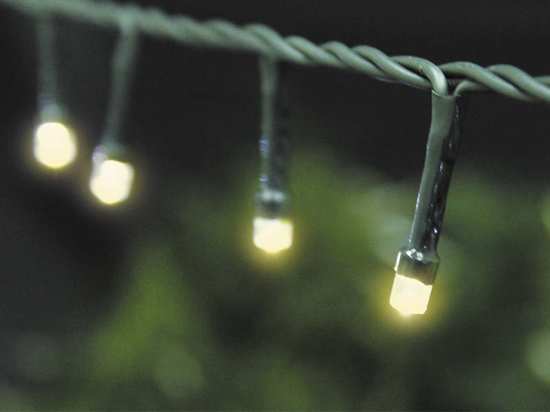 CORDÃO LUM 96 LED ESTAT ISOL VD 127V C/FEMEA 3000K