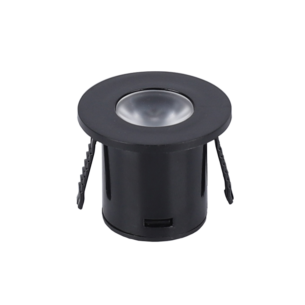 SPOT PARA MÓVEIS LED PIK REDONDO 1W 6500K PRETO 2PÇS
