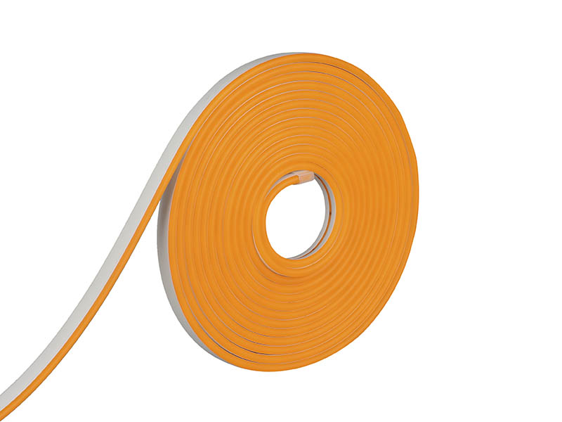 FITA LED NEON FLEX 8W 120 LEDS/M 5M 12V COM FONTE AUTOVOLT IP65 LARANJA