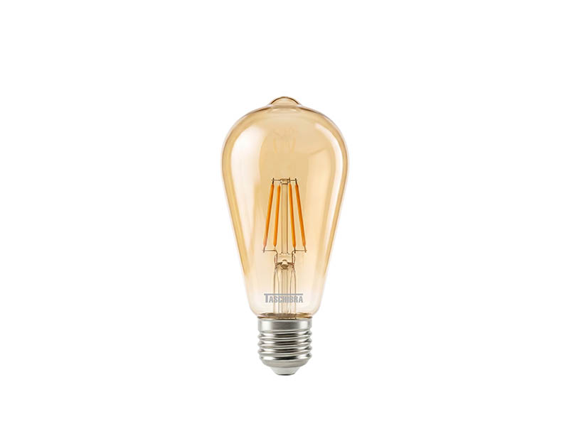 LÂMPADA LED FILAMENTO VINTAGE DIM ST64 4W 220V ÂMBAR