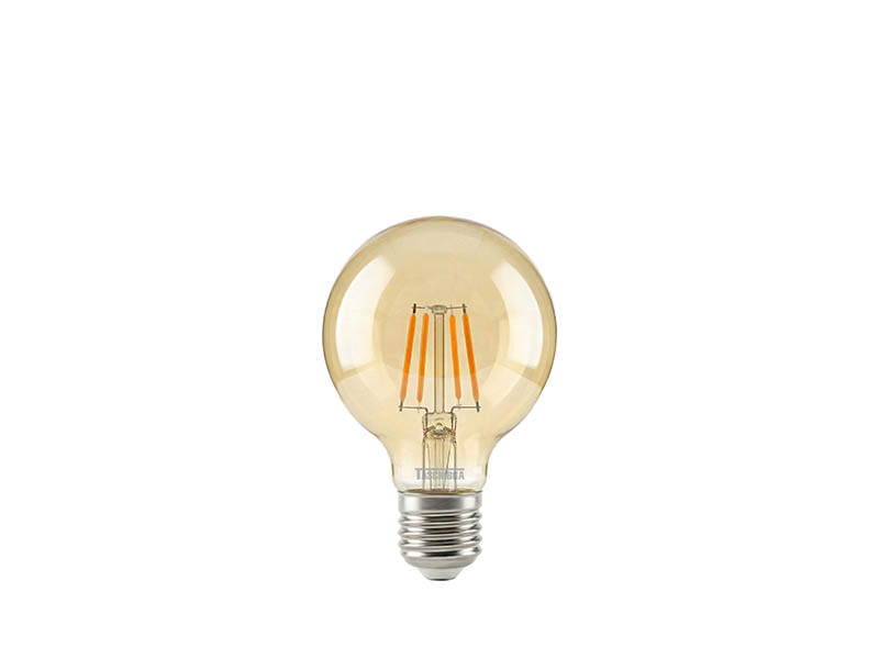LÂMPADA LED FILAMENTO VINTAGE DIM GLOBO G80 4W 127V ÂMBAR
