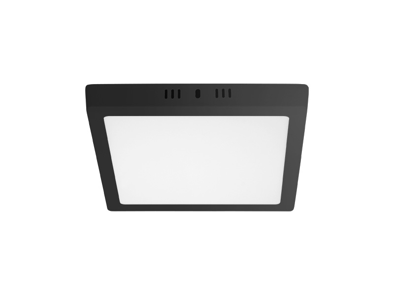 PAINEL LED 18W LUX QUADRADO SOBREPOR PRETO 6500K