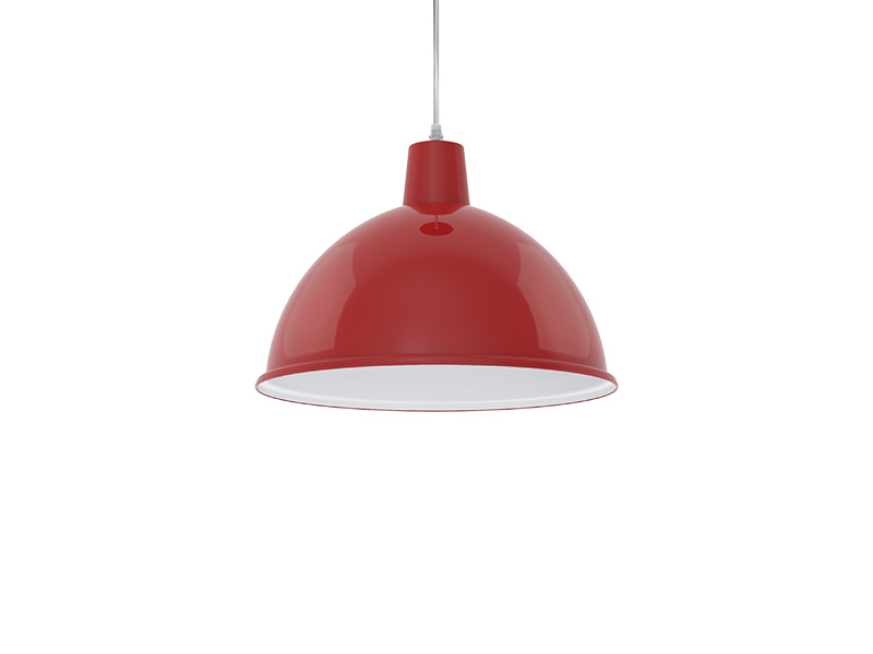 LUM PENDENTE TASCHIBRA DESIGN TD 821 VERMELHO