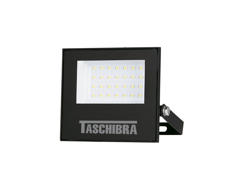 REFLETOR TR LED 30W SLIM 3000K PRETO