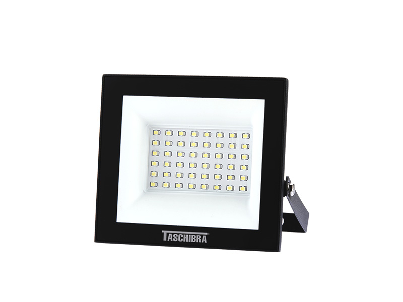 REFLETOR TR LED 50W SLIM 3000K PRETO