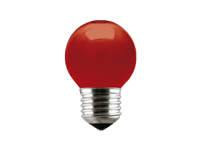 LÂMPADA INCANDESCENTE BOLINHA VERMELHA 15W 127V