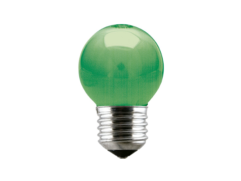 LÂMPADA INCANDESCENTE BOLINHA VERDE 15W 220V