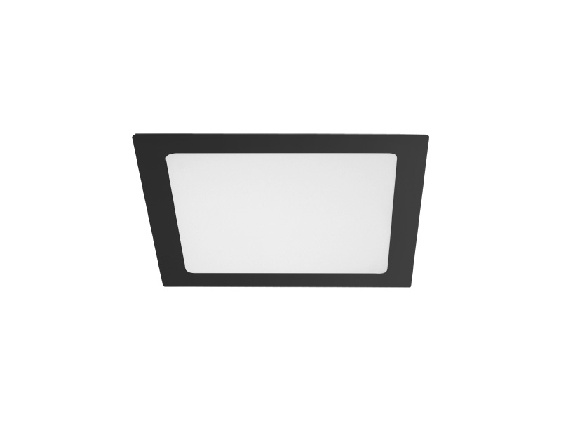 PAINEL LED 18W LUX QUADRADO EMBUTIR PRETO 3000K