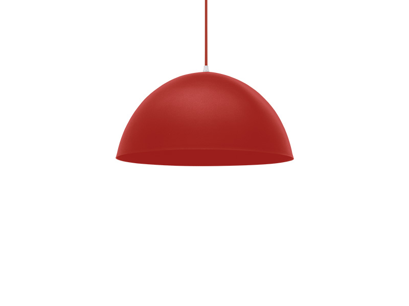 LUM PENDENTE TASCHIBRA DESIGN TD 821F MÉDIO FOSCO VERMELHO F.