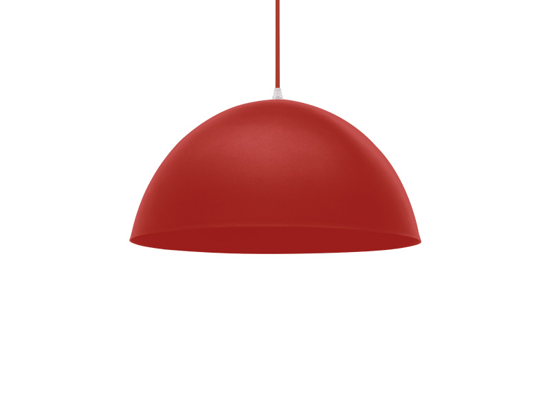 LUM PENDENTE TASCHIBRA DESIGN TD 821F GRANDE FOSCO VERMELHO F.