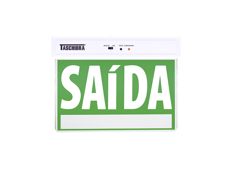 Imagem do produto PLACA DE SINALIZAÇÃO SAÍDA LED 230X185MM FACE DUPLA VERDE . na categoria LUZ AUXILIAR